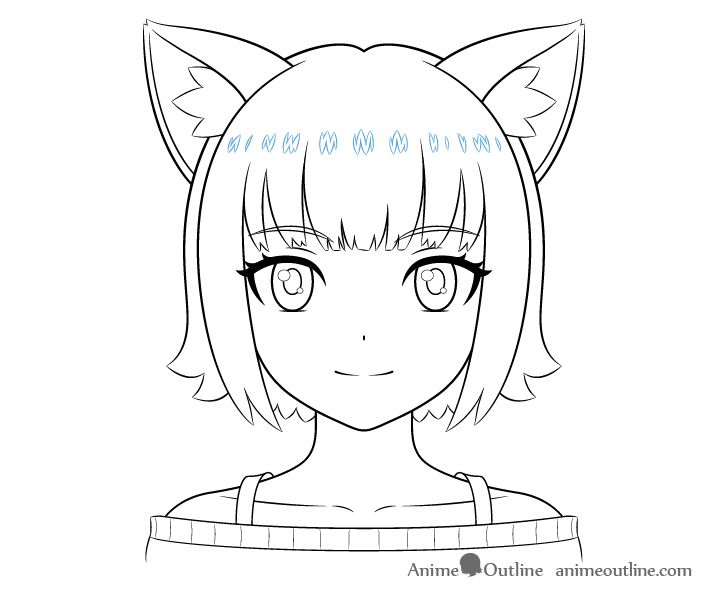 How to Draw Anime Cat Girl (15 Steps With Video) - AnimeOutline